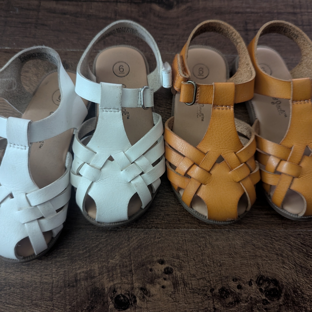 Cat & Jack Kids Sandals - White and Tan